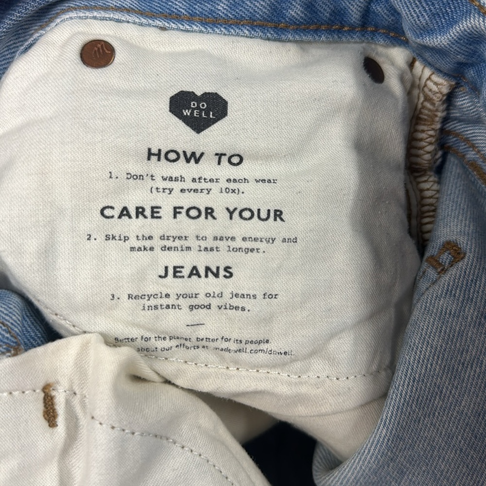 Madewell curvy relaxed denim shorts frayed hem 27 - Picture 7 of 7
